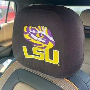 LSU car seat head covers